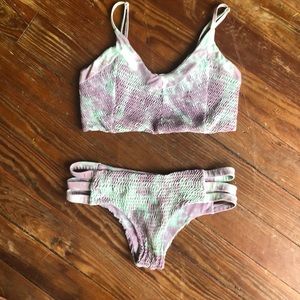 Tie dye bathing suit
